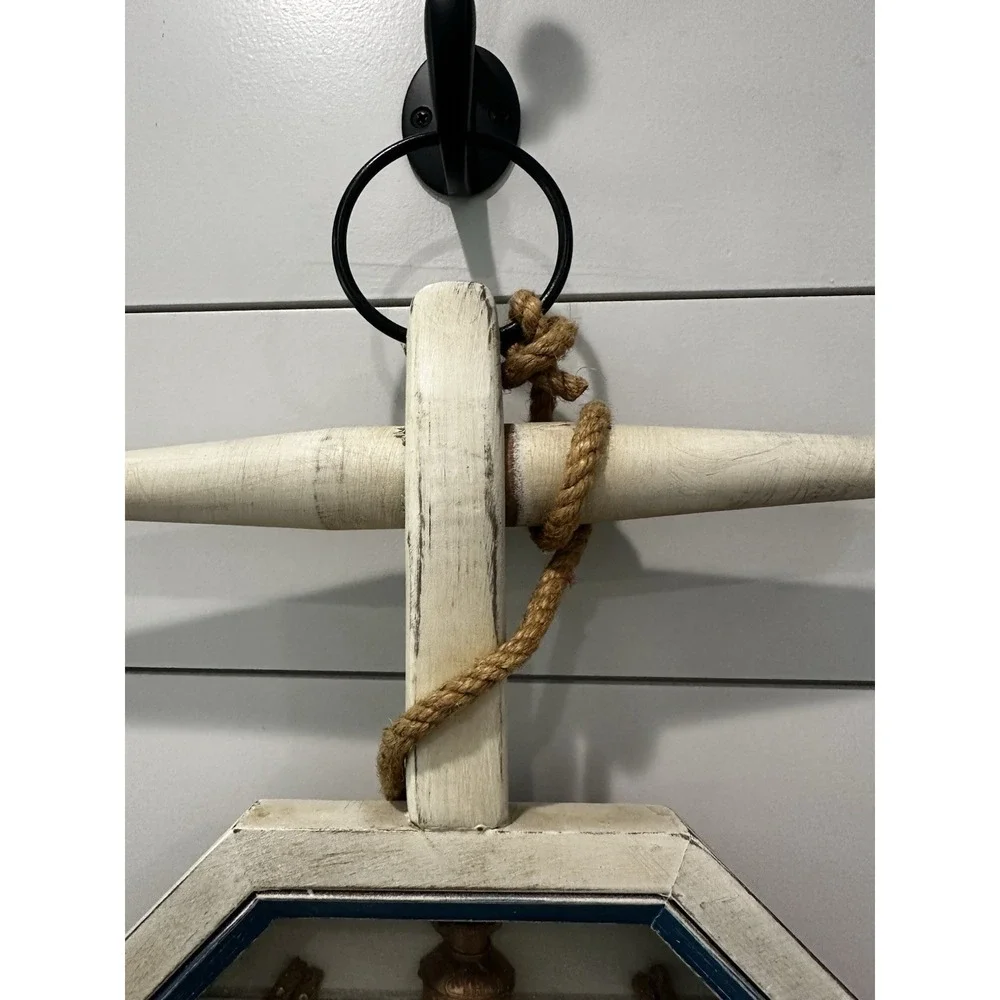 Nautical Anchor & Knot Clock - Coastal Beach Decor